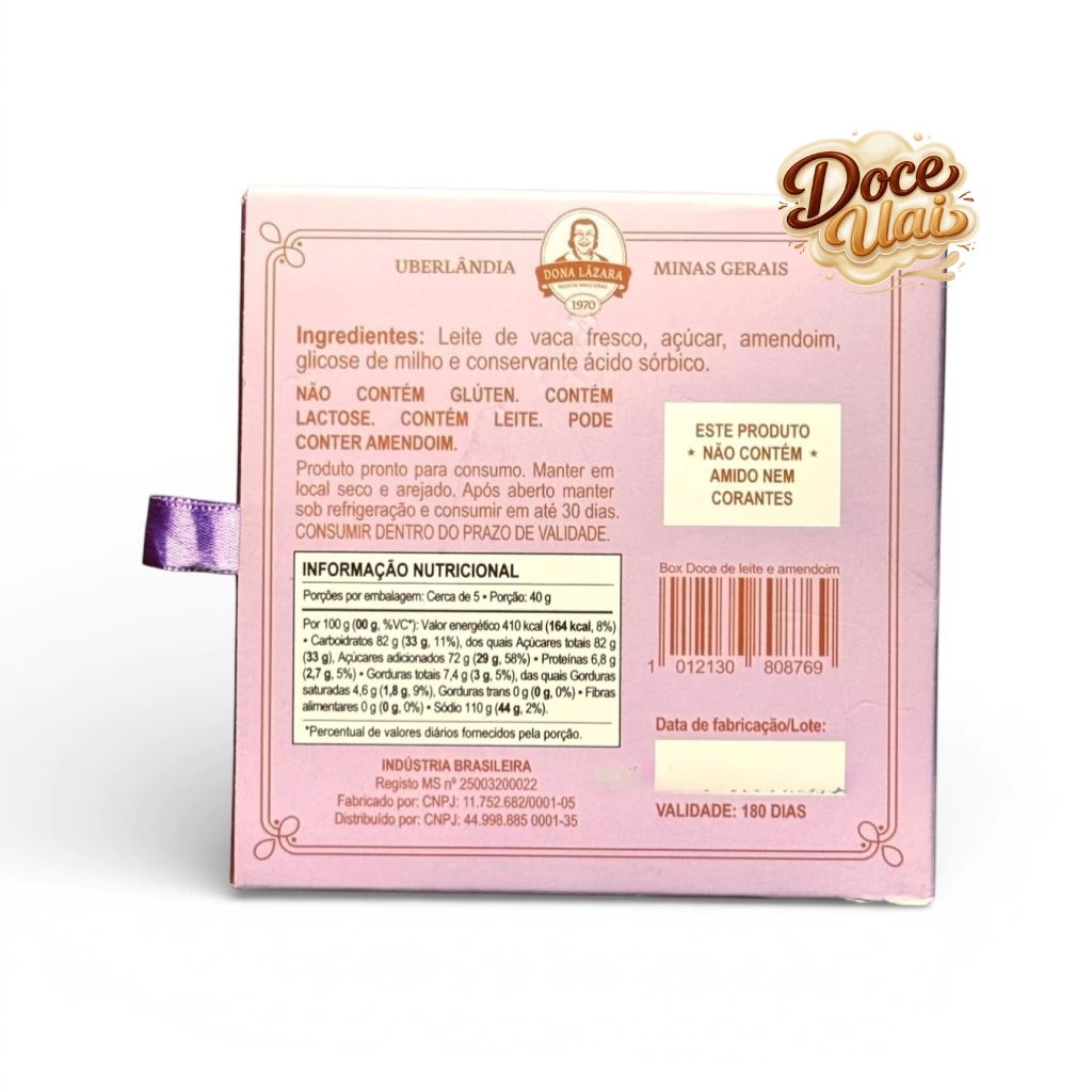 Box doce de leite com amendoim - Dona Lázara