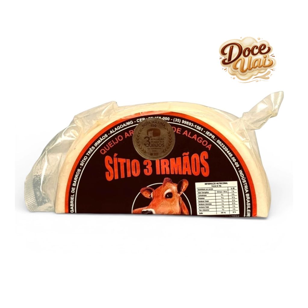 Queijo artesanal tradicional - 3 Irmãos - 500g - Imagem 1